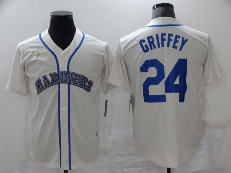 Mariners 24 Ken Griffey Jr. White Nike Thowback Cool Base Jersey,We sell and wholesale Mariners 24 Ken Griffey Jr. White Nike Thowback Cool Base Jersey on line form chian!